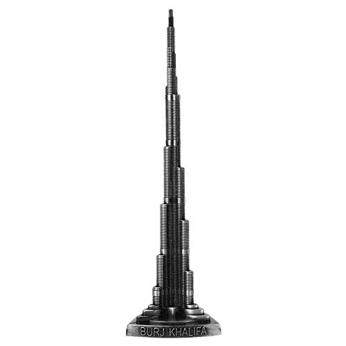 Sheens Turm Ornamente, 7,1 Zoll Höhe Miniatur Dubai Tower Legierung Modell Ornament Burj Khalifa Tower Modell Kunsthandwerk Office Home Desktop Dekor von Sheens