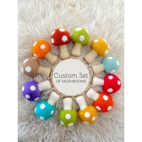Benutzerdefiniertes Pilzset - Farben Auswählen, 3Er, 6 Oder 12Er Set von SheepFarmFelt