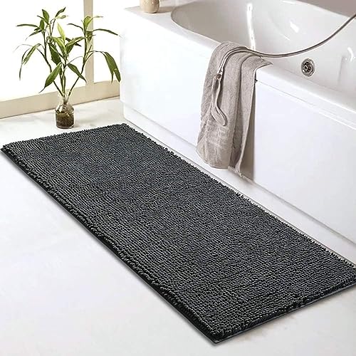 Sheepping Badteppichmatte rutschfeste Badematten für Badewanne und Waschbecken,maschinenwaschbare Badteppiche für Badezimmer (Grau, 150 x 50 x 2,54 cm) von Sheepping