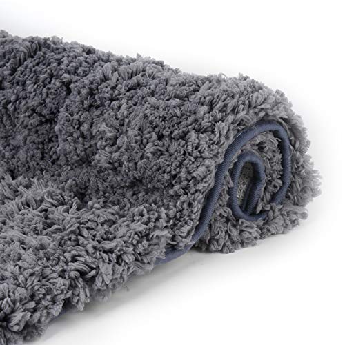 Badteppichmatte rutschfeste Badematten für Badewanne und Waschbecken,maschinenwaschbare Badteppiche für Badezimmer (Grau, 50 x 80 cm) von Sheepping