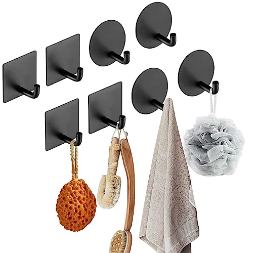 Sheepping 8 Stück Handtuchhaken Haken Selbstklebend Handtuchhalter Kleiderhaken Ohne Bohren für Bad Küche von Sheepping