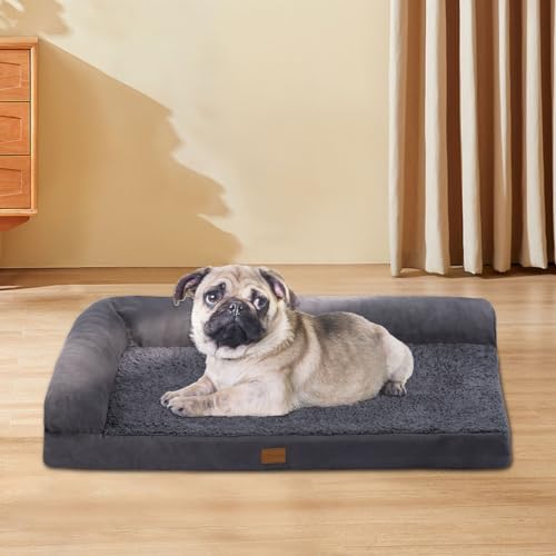 Sheepping Orthopädisches Hundebett mit Rand Hundesofa Hundecouch Bettchen Waschbar für kleine Hunde, 76x51x18cm von Sheepping