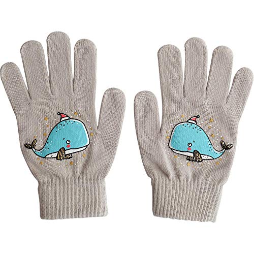 Die Geschenkewelt 49801 Zauber-Handschuh mit Wal, Baumwolle, One Size, Grau von Sheepworld