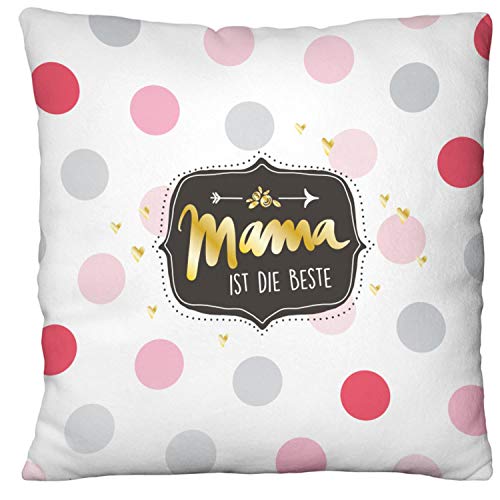 H:)PPY life Plüschkissen Motiv "Mama" | Zierkissen, 25 cm x 25 cm, 100% Polyester | Geschenk, Dekoartikel | 45576 von Sheepworld