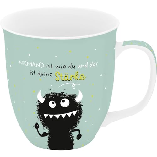 H:PPY life Tasse Grande Monster Stark | Kaffeetasse, Porzellan, 40 cl | Becher mit Spruch, lustiges Geschenk | 74736 von Sheepworld