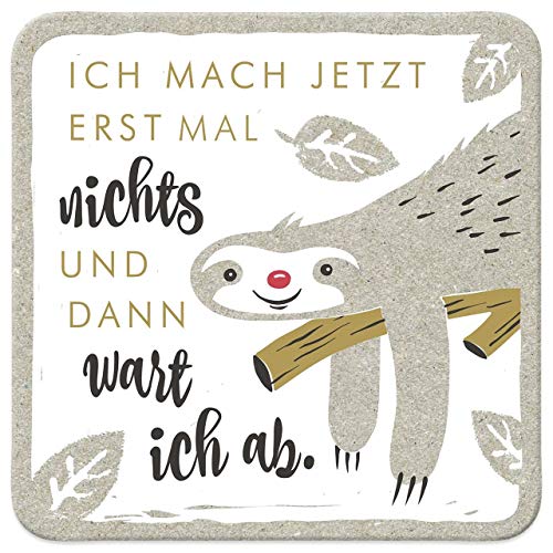 Sheepworld, Happy Life - 45441 - Untersetzer, A11, Faultier, Ich mach jetzt erst mal Nichts und dann wart ich ab., Kork, 9,5cm x 9,5cm Sheepworld, Happy Life - 45441 - Untersetzer, A11, Faultier, Ich mach jetzt erst mal Nichts und dann wart ich ab., Kork, 9,5cm x 9,5cm von Sheepworld