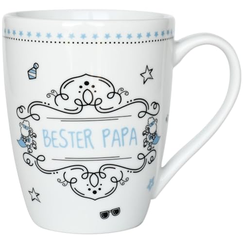 Sheepworld Tasse mit Spruch "Bester Papa" | Kaffeetasse, Porzellan, 30 cl | Sheepworld Lieblingstasse, Geschenk, Vatertag | 59267 von Sheepworld