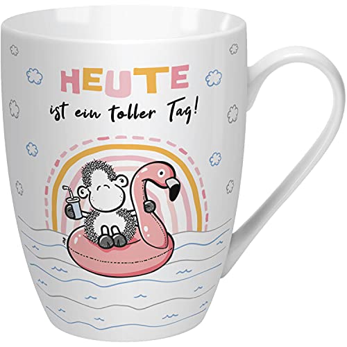 Sheepworld Tasse mit Spruch "Heute ist ein toller Tag" | Kaffeetasse, Porzellan, 30 cl | Sheepworld Lieblingstasse, Geschenk, Geburtstagsgeschenk | 59610 von Sheepworld