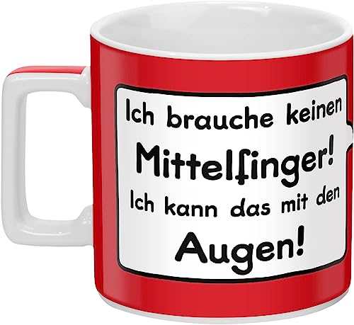 Sheepworld Tasse mit Spruch "Augen" | Sheepworld Wortheld-Tasse, Porzellan, 45 cl, Mehrfarbig | Tasse lustig, Sprüche-Tasse | 45404 von Sheepworld