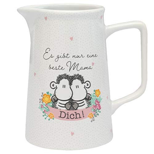 Sheepworld Kännchen mit Motiv "Beste Mama" | Milchkanne, Porzellan, mit Geschenk-Banderole | Geschenk Mama, Geburtstag, Muttertag | 46878 von Sheepworld