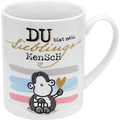 Sheepworld XL-Tasse Motiv "Mensch" | Große Tasse aus Porzellan, Jumbo-Tasse, 60 cl, Tasse mit Spruch | Geschenk, Freund, Freundin | 46943 von Sheepworld