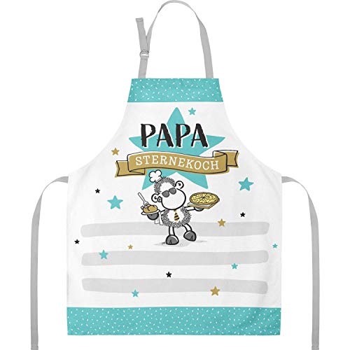 Sheepworld Schürze mit Spruch "Papa" | Kochschürze aus Baumwolle, 87 cm x 70 cm, Mehrfarbig | Geschenk Küche, Kochen, Freunde, Geburtstag | 47086 von Sheepworld