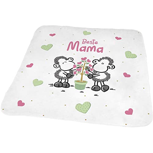 Sheepworld 47413 Magic Towel Beste Mama, Baumwolle, 30 cm x 30 cm, Mehrfarbig von Sheepworld