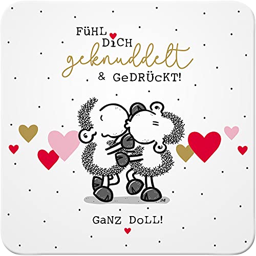 Sheepworld 47459 Knuddel, Kork, x 9,5 cm Untersetzer, Mehrfarbig von Sheepworld