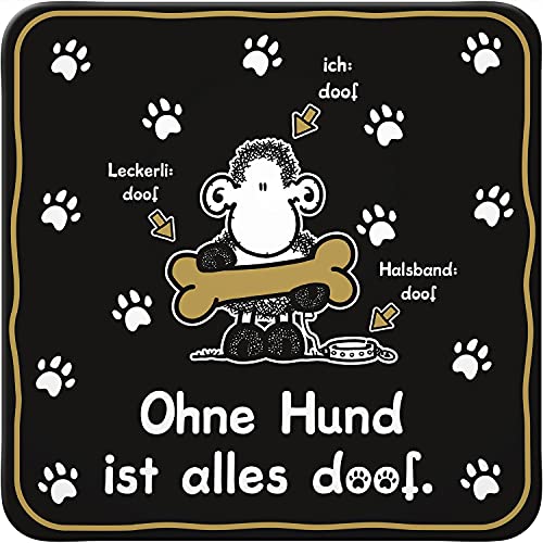 Sheepworld 47460 Hund, Kork, x 9,5 cm Untersetzer, Mehrfarbig von Sheepworld