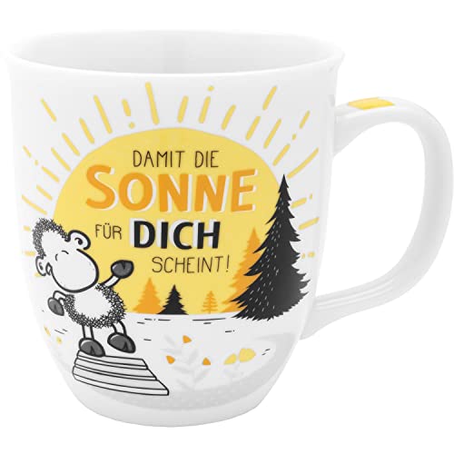 Sheepworld Tasse mit Motiv "Damit die Sonne für dich scheint" | Tasse mit Spruch, Porzellan, 40 cl | Geschenk | 47547 von Sheepworld