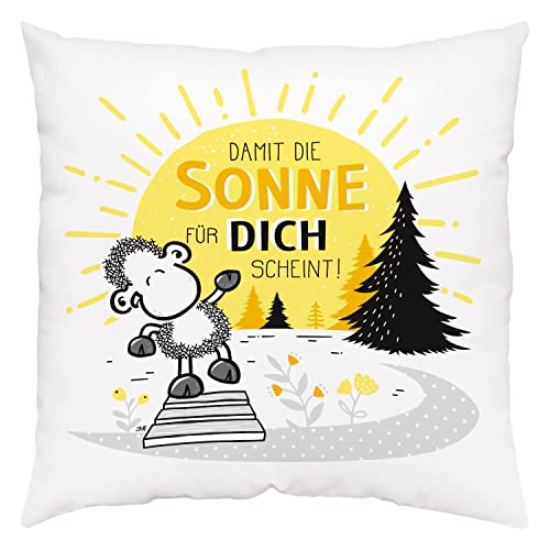 Sheepworld Kissen Motiv Sonne | Zierkissen, Baumwolle, 40 cm x 40 cm | Kissen mit Spruch | 47556 von Sheepworld