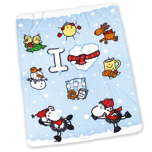 Sheepworld 49427 Fleecedecke »I Love Winter« von Sheepworld