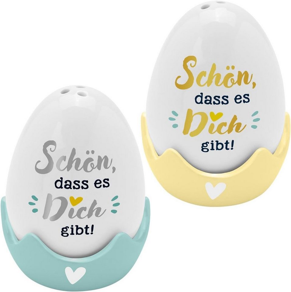 Sheepworld Eierbecher Eierbecher Salz Pfeffer Streuer Set Gewürzstreuer Geschenk-Set von Sheepworld