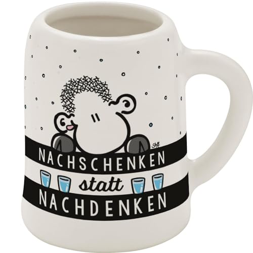 Sheepworld Schnapskrug mit Motiv "Nach" | New Bone China, 5 cl, Mini-Krug mit Spruch | Lustiges Geschenk, Party, Männergeschenk | 73855 von Sheepworld