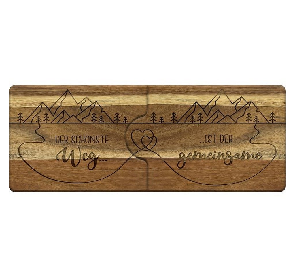 Sheepworld Schneidebrett Vesperbrett Frühstücksbrettchen Schneidebrett Set Geschenk Hochzeit von Sheepworld