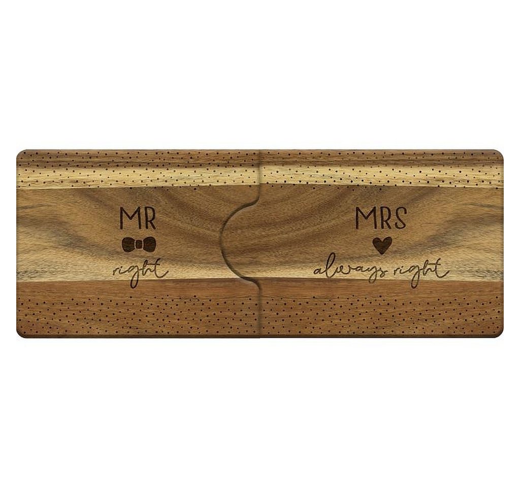 Sheepworld Schneidebrett Vesperbrett Frühstücksbrettchen Schneidebrett Set Geschenk Hochzeit von Sheepworld