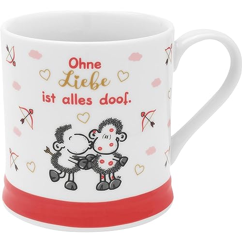 Sheepworld Tasse Motiv "Ohne Liebe" | Kaffeetasse, Porzellan, Tasse mit Spruch, 40 cl, in Geschenkbanderole | Geschenk Paare, Liebe, Valentinstag | 48563 von Sheepworld