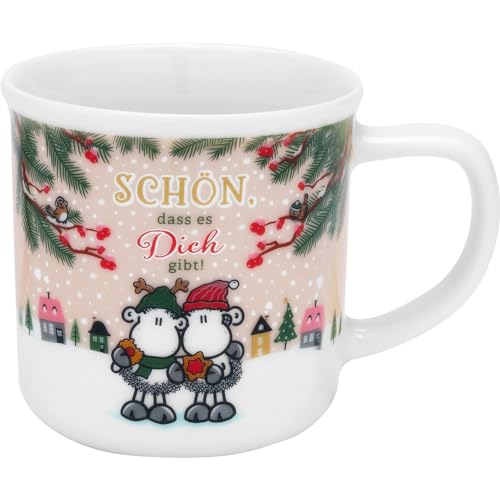 Sheepworld Tasse in Geschenkbox "Gibt" | Kaffeetasse aus Porzellan, 35 cl, Höhe 8,5 cm, Tasse mit Spruch, in Geschenk-Banderole | Geschenk Weihnachten, Wintertasse | 51136 von Sheepworld