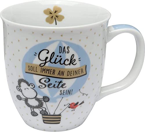 Sheepworld Tasse mit Motiv "Ballon" | Porzellan, 40 cl | Geschenk Freunde, Glücksbringer | 46794 von Sheepworld