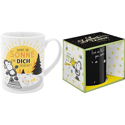 Sheepworld Tassenset Sonne | XL-Tasse mit Spruch + Zaubertasse, Motivwechsel-Tasse | 47548 + 47061 von Sheepworld