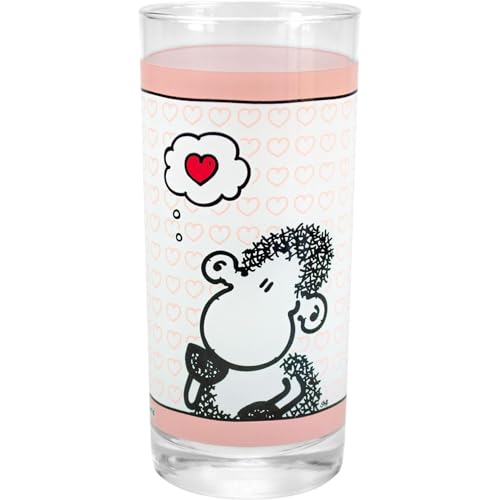Sheepworld Trinkglas Motiv An dich denke | Glas mit Motivdruck, Wasserglas, 50 cl | Geschenk Geburtstag, Freundschaft | 42695 von Sheepworld