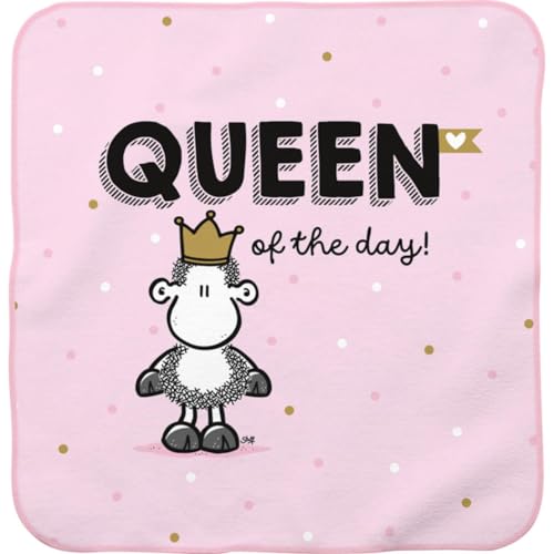 Sheepworld Zauberhandtuch Queen of The Day | kleines Handtuch, Magic Towel, Gästehandtuch, in Form gepresst, 30 cmx 30 cm, Baumwolle | Geschenk | 74722 von Sheepworld