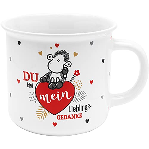 Sheepworld Tasse in Geschenkbox "Du bist mein Lieblingsgedanke" | Kaffeetasse, Porzellan, 38 cl | Geschenk, Valentinstag | 47332 von Sheepworld