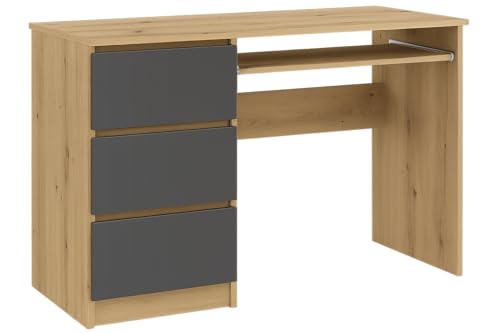 Shefa Line Cina Schreibtisch klein mit Schubladen - 3 Schubladen für optimale Organisation - Studiertisch Bürotisch Computertisch 90x50 cm schwarzer Schreibtisch Kinderschreibtisch mit Stauraum Shefa Line Cina Schreibtisch klein mit Schubladen - 3 Schubladen für optimale Organisation - Studiertisch Bürotisch Computertisch 90x50 cm schwarzer Schreibtisch Kinderschreibtisch mit Stauraum von Shefa