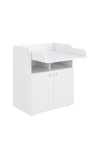 Shefa Wickelkommode 700 - Moderne Babyzimmer Kommode, 47 x 70 x 86 cm Farbauswahl (Weiß) von Shefa