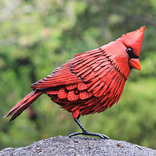 Shefio Cardinal Metall-Vogel-Gartendekoration – Großer roter Vogel für den Außenbereich, Herbst-Dekoration aus Metall, für Garten, wetterfest, Sammlerstück mit einzigartigem realistischem Design Shefio Cardinal Metall-Vogel-Gartendekoration – Großer roter Vogel für den Außenbereich, Herbst-Dekoration aus Metall, für Garten, wetterfest, Sammlerstück mit einzigartigem realistischem Design von Shefio