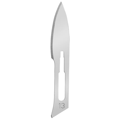Shehadeh - 10 Stück sterile Skalpellklingen Figur 13 - Ersatzklingen aus Karbonstahl - Für Skalpellhalter Nr.3 - Heinz Herenz von Shehadeh