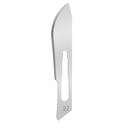 Shehadeh - 10 Stück sterile Skalpellklingen Figur 22 - Ersatzklingen aus Karbonstahl - Für Skalpellhalter Nr.4 - Heinz Herenz von Shehadeh