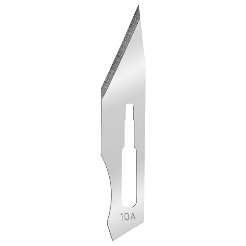 Shehadeh - 50 Stück sterile Skalpellklingen Figur 10A - Ersatzklingen aus Karbonstahl - Für Skalpellhalter Nr.3 - Heinz Herenz von Shehadeh