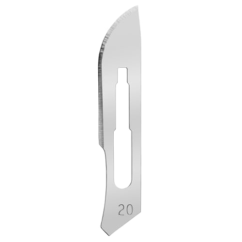 Shehadeh - 50 Stück sterile Skalpellklingen Figur 20 - Ersatzklingen aus Karbonstahl - Für Skalpellhalter Nr.4 - Heinz Herenz von Shehadeh
