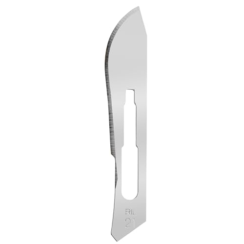 Shehadeh - 50 Stück sterile Skalpellklingen Figur 21 - Ersatzklingen aus Karbonstahl - Für Skalpellhalter Nr.4 - Heinz Herenz von Shehadeh
