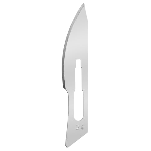 Shehadeh - 50 Stück sterile Skalpellklingen Figur 24 - Ersatzklingen aus Karbonstahl - Für Skalpellhalter Nr.4 - Heinz Herenz von Shehadeh