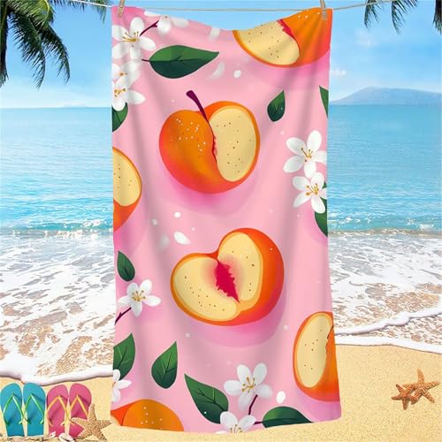 Beach Towel for Adults 60x120 Microfibre Towel Orange Farbe Obst Quick Dry Travel Towels, Kids Gym Towels, Kids Gym Towels, Compact Lightweight Sand Free Absorbent Quick Dry for Camping Vacation j-618 von Shejyn