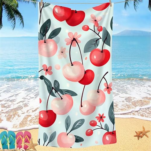 Beach Towel for Adults 60x120 Microfibre Towel Rosa Obst Quick Dry Travel Towels, Kids Gym Towels Hidden Snap Design, Compact Lightweight Sand Free Absorbent Quick Dry for Camping Vacation Gifts j-581 von Shejyn