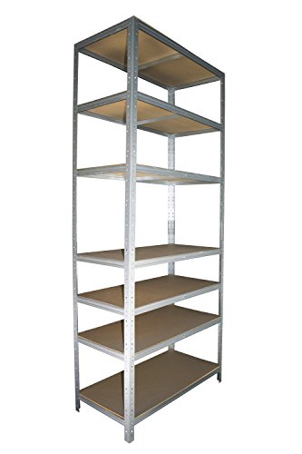 Shelf Creations Schwerlastregal 200 x 100 x 30 cm mit 7 Böden Stecksystem aus Metall verzinkt: Metallregal geeignet als Kellerregal, Lagerregal, Archivregal, Ordnerregal, Werkstattregal von Shelf Creations