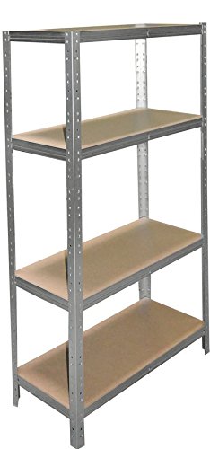 Shelf Creations Schwerlastregal 200 x 60 x 40 cm mit 4 Böden Stecksystem aus Metall verzinkt: Metallregal geeignet als Kellerregal, Lagerregal, Archivregal, Ordnerregal, Werkstattregal von Shelf Creations