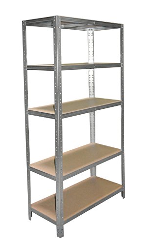 Shelf Creations Schwerlastregal 200 x 80 x 60 cm mit 5 Böden Stecksystem aus Metall verzinkt: Metallregal geeignet als Kellerregal, Lagerregal, Archivregal, Ordnerregal, Werkstattregal von Shelf Creations