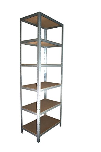 Shelf Creations Schwerlastregal 230 x 75 x 40 cm mit 6 Böden: Regal aus Metall verzinkt, Ideal geeignet als Archivregal, Kellerregal, Metallregal, Ordnerregal, Werkstattregal, Stecksystem von Shelf Creations