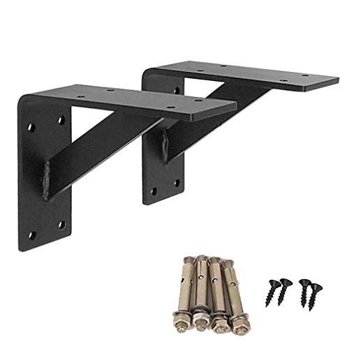 Verdickte Eisen Regalhalter,Metall Schwimmend Industrielle L Regalwinkel,90 Grad Wandhalterung Dreieck regalhalterungen,für DIY Verschiedene platzsparende Regalkonsole,2St(20cm/7.9in) von Shelf bracket