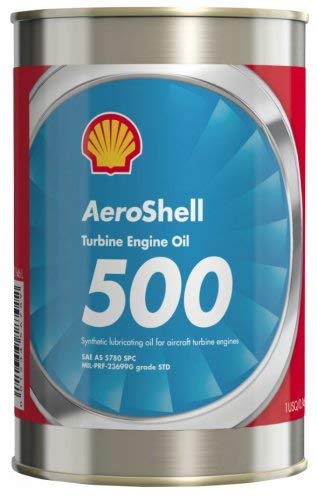 Shell Turbine Oil 500 cSt, 946 ml, Synthetic, für Flugzeugtriebwerke und industrielle Gasturbinen von Shell